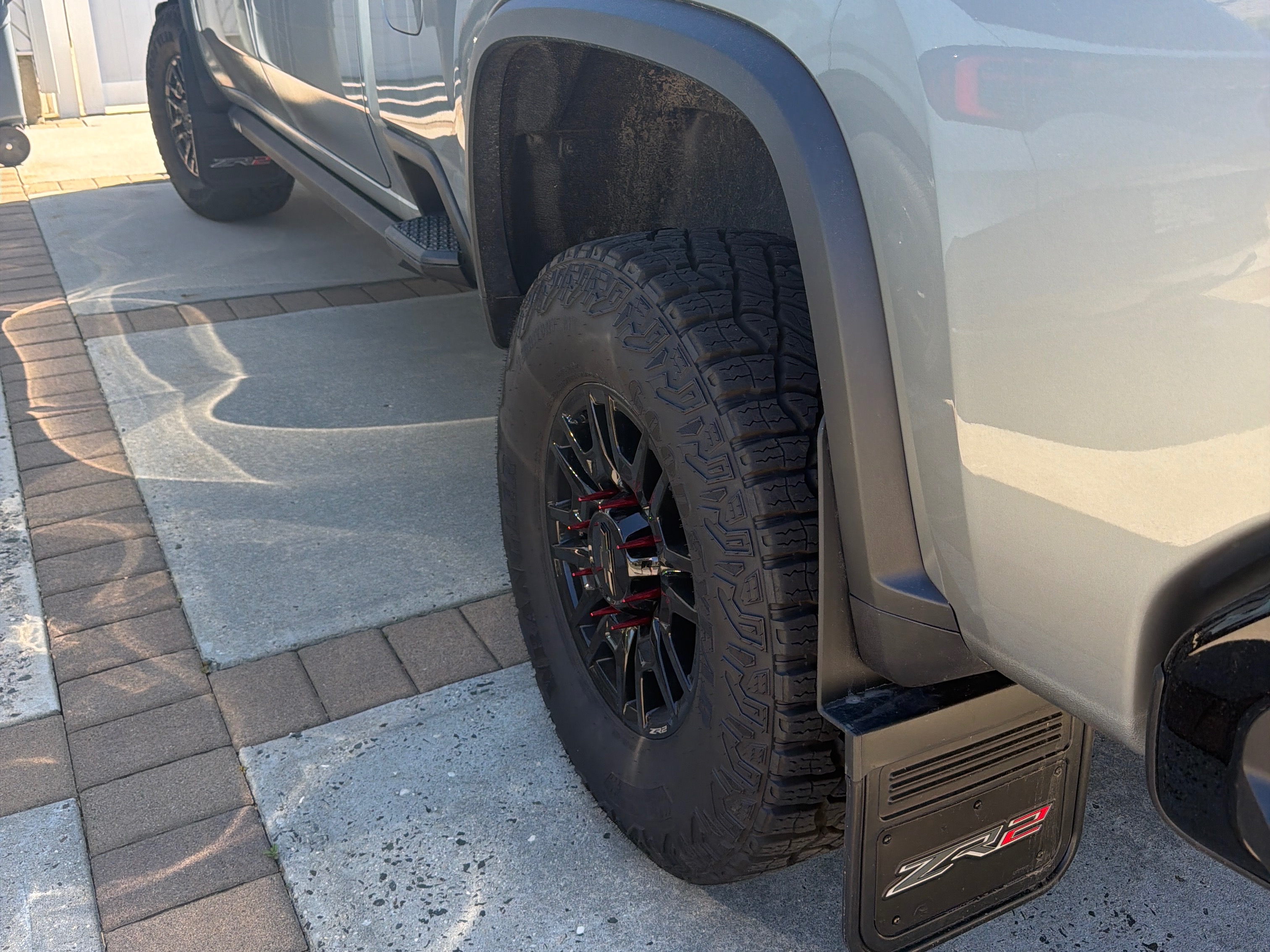 Silverado 2500 No-Drill Mud Flaps with Black Anodized ZR2 Logo
