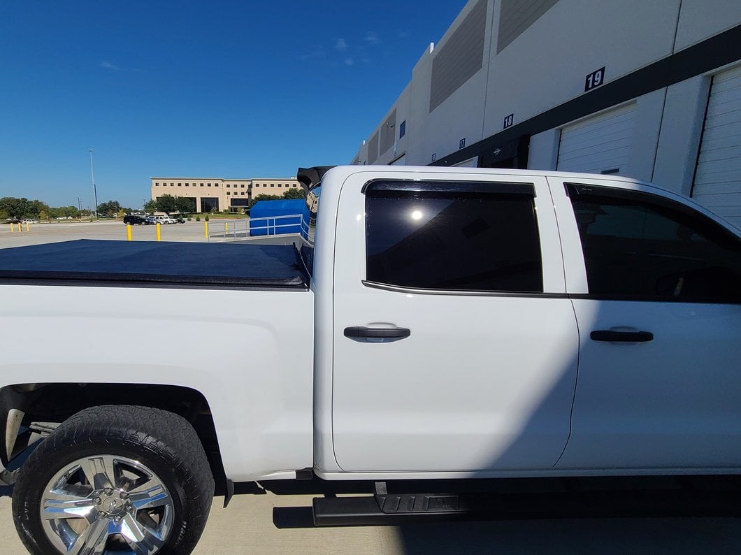 RedRock Rear Truck Cab Spoiler; Matte Black (1418 Silverado 1500