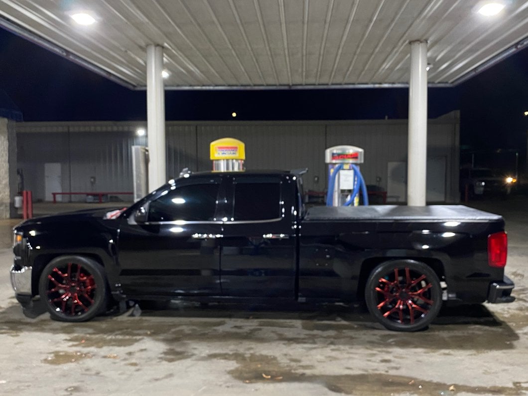 RedRock Rear Truck Cab Spoiler; Matte Black (1418 Silverado 1500