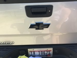 thumbnail image 2 of Gloss Black Rear Tailgate Bowtie Emblem For 2007-2013 Chevy Silverado GMC Sierra 2 of 5