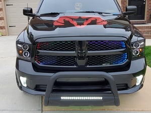 Rough Country Black LED Bull Bar For 2009-2018 Ram 1500 - W/ 20" Light Bar, B-D4091